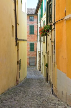 alleyway. Brisighella. Emilia-Romagna. İtalya.