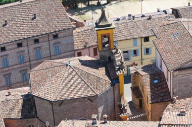 brisighella panoramik manzaralı. Emilia-Romagna. İtalya.