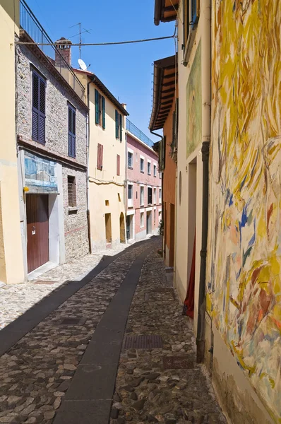 Alleyway. Dozza. Emilia-Romagna. Italy. — Stock Photo, Image
