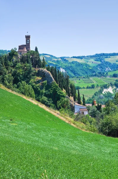 Wieża zegarowa. Brisighella. Emilia-Romania. Włochy. — Zdjęcie stockowe
