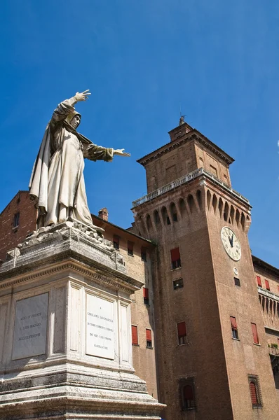 Estense kasteel. Ferrara. Emilia-Romagna. Italië. — Stockfoto