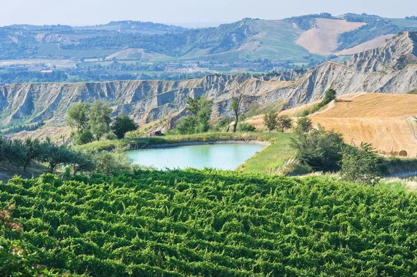 Panoramatický pohled z oblasti emilia-romagna. Itálie. — Stock fotografie