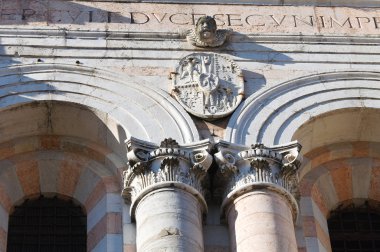 Belltower st. george's basilica. Ferrara. Emilia-Romagna. İtalya.