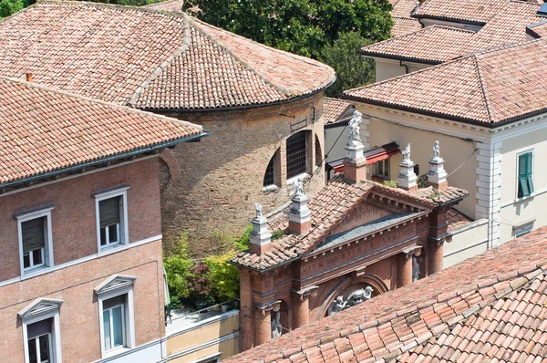 费拉拉的全景视图。艾米利亚-罗马涅。意大利. — 图库照片