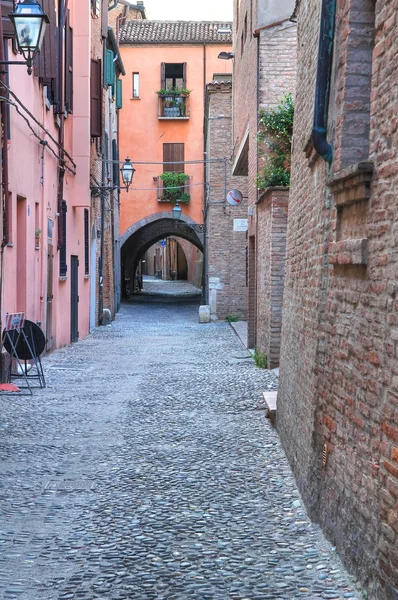 Straat van de gewelven. Ferrara. Emilia-Romagna. Italië. — Stockfoto