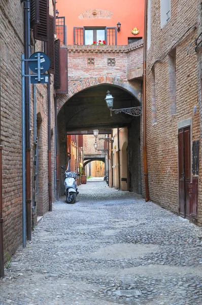 Gatan i valven. Ferrara. Emilia-Romagna. Italien. — Stockfoto
