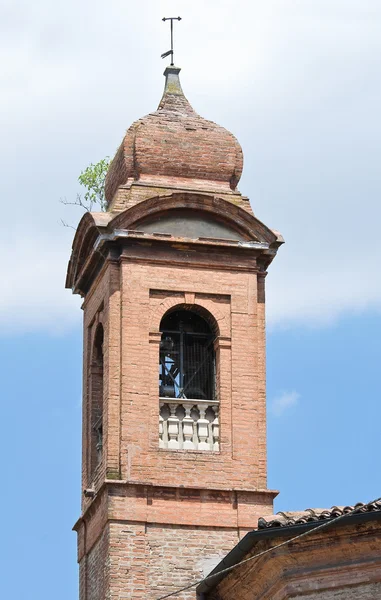 St. giustina glockenturm kirche. Ferrara. Emilia-Romagna. Italien. — Stockfoto
