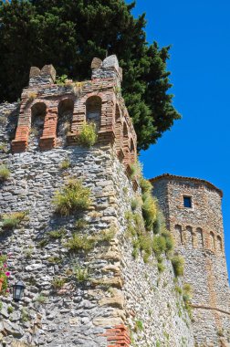 Castle, montebello. Emilia-Romagna. İtalya.