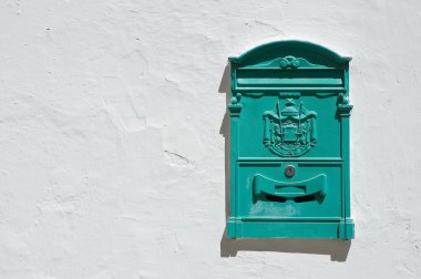 Green postbox. clipart