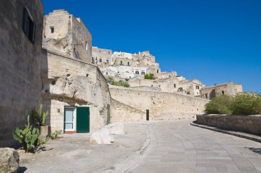 matera panoramik manzaralı. Basilicata. İtalya.