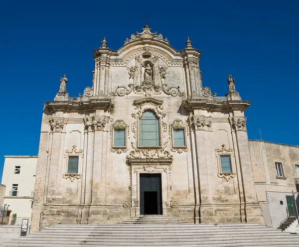 St. francesco d'assisi kerk. Matera. Basilicata. Italië. — Stockfoto
