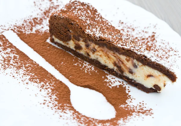 Schokoladen-Ricotta-Kuchen. — Stockfoto