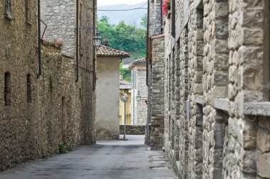 Alleyway. Bobbio. Emilia-Romagna. Italy. clipart
