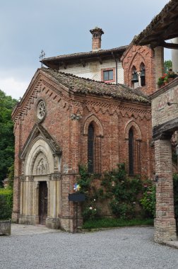 Gothic church. Grazzano Visconti. Emilia-Romagna. Italy. clipart