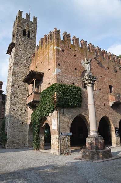 Instituce palác. Grazzano visconti. Emilia-Romagna. Itálie. — Stock fotografie