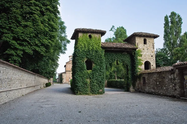 Utsikt över grazzano visconti. Emilia-Romagna. Italien. — Stockfoto
