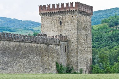 riva Castle. Ponte dell'OLIO. Emilia-Romagna. İtalya.