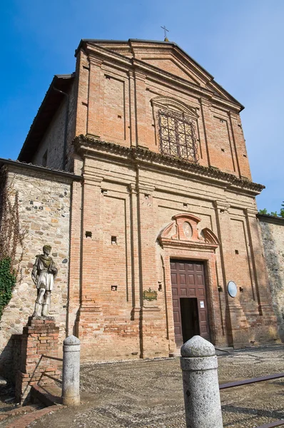 SS Cosma and Damiano Church. Grazzano Visconti. Emilia-Romagna. — Stock Photo, Image
