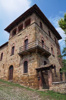 tarihi Saray. castell'arquato. Emilia-Romagna. İtalya.