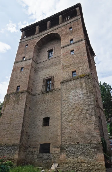 Farnese kulesi. castell'arquato. Emilia-Romagna. İtalya. — Stok fotoğraf