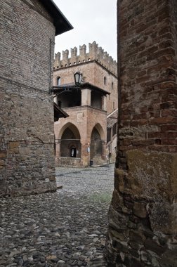 Alleyway. Castell'Arquato. Emilia-Romagna. Italy. clipart
