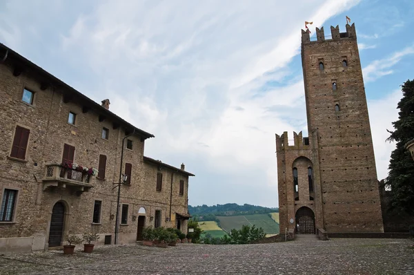 Castell'arquato 的看法。艾米利亚-罗马涅区。意大利. — 图库照片