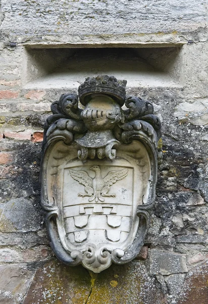 Coat of arms. Gropparello Castle. Emilia-Romagna. Italy. — Stock Photo, Image