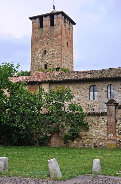 Slottet av vigolzone. Emilia-Romagna. Italien. — Stockfoto