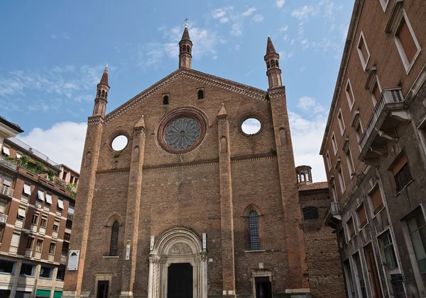 Aziz francesco Kilisesi. Piacenza. Emilia-Romagna. İtalya. — Stok fotoğraf