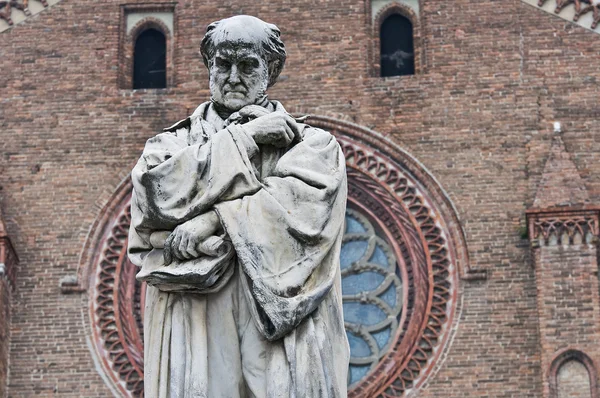 Gian domenico romagnosi standbeeld. Piacenza. Emilia-Romagna. Italië. — Stockfoto