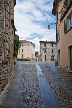 alleyway. Delft. Emilia-Romagna. İtalya.