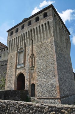 torrechiara Kalesi. Emilia-Romagna. İtalya.