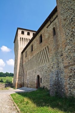 torrechiara Kalesi. Emilia-Romagna. İtalya.