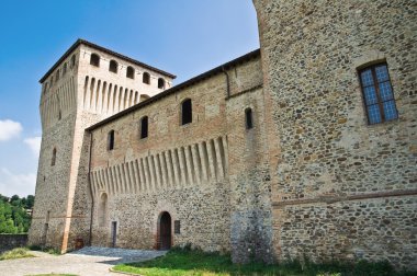 torrechiara Kalesi. Emilia-Romagna. İtalya.