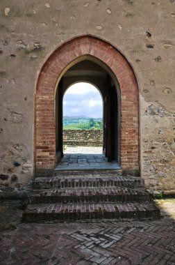 torrechiara Kalesi. Emilia-Romagna. İtalya.