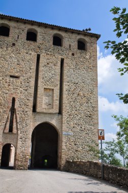 torrechiara Kalesi. Emilia-Romagna. İtalya.