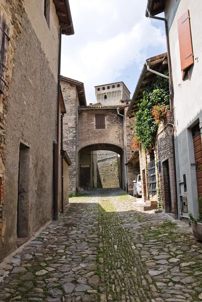 小巷。torrechiara。艾米利亚-罗马涅。意大利. — 图库照片
