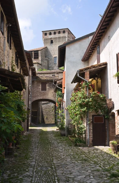 Steegje. Torrechiara. Emilia-Romagna. Italië. — Stockfoto