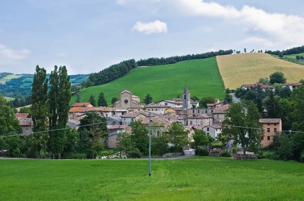Panoramablick auf Pellegrino Parmense. Emilia-Romagna. Italien. — Stockfoto