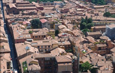 bologna panoramik manzaralı. Emilia-Romagna. İtalya.