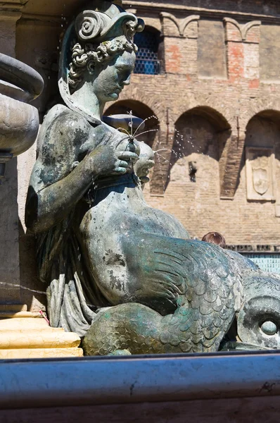 Neptün Çeşmesi. Bologna. Emilia-Romagna. İtalya. — Stok fotoğraf