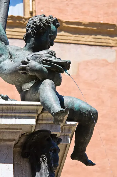 Fountain of Neptune. Bologna. Emilia-Romagna. Italy. — Stock Photo, Image
