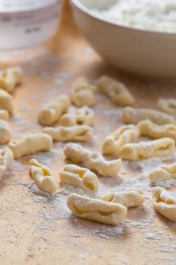 ev yapımı cavatelli makarna.