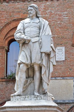 Guercino heykeli. cento. Emilia-Romagna. İtalya.