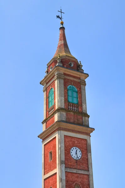 Belltower kostel buonacompra di cento. Emilia-Romagna. Itálie. — Stock fotografie