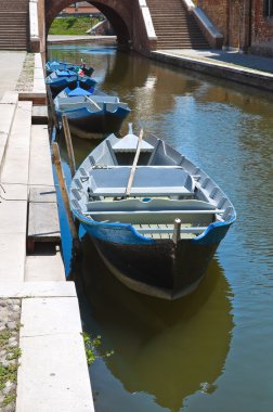 comacchio görünümü. Emilia-Romagna. İtalya.