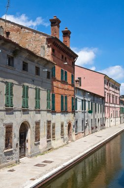 comacchio görünümü. Emilia-Romagna. İtalya.