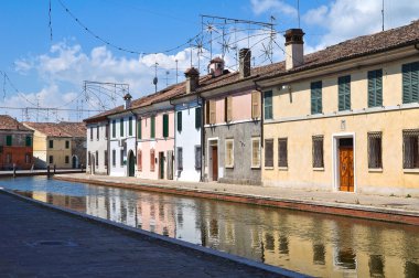 comacchio görünümü. Emilia-Romagna. İtalya.