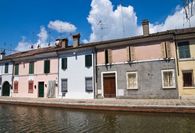 comacchio görünümü. Emilia-Romagna. İtalya.