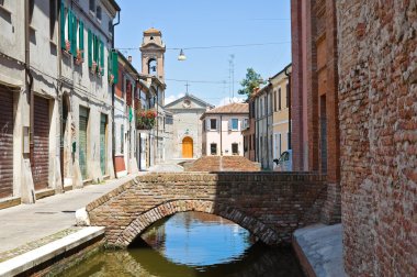 comacchio görünümü. Emilia-Romagna. İtalya.